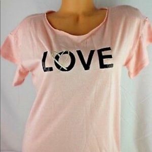 VICTORIA'S SECRET BLING SEQUINS RUFFLE TEE